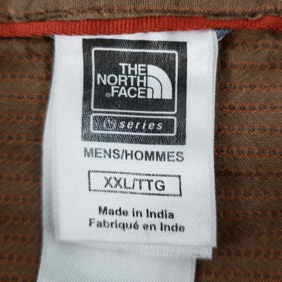 The North Face Mens Shirt XXL Brown Button Front Long Sleeve Textured Cotton 2XL - Picture 5 of 6